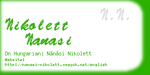 nikolett nanasi business card